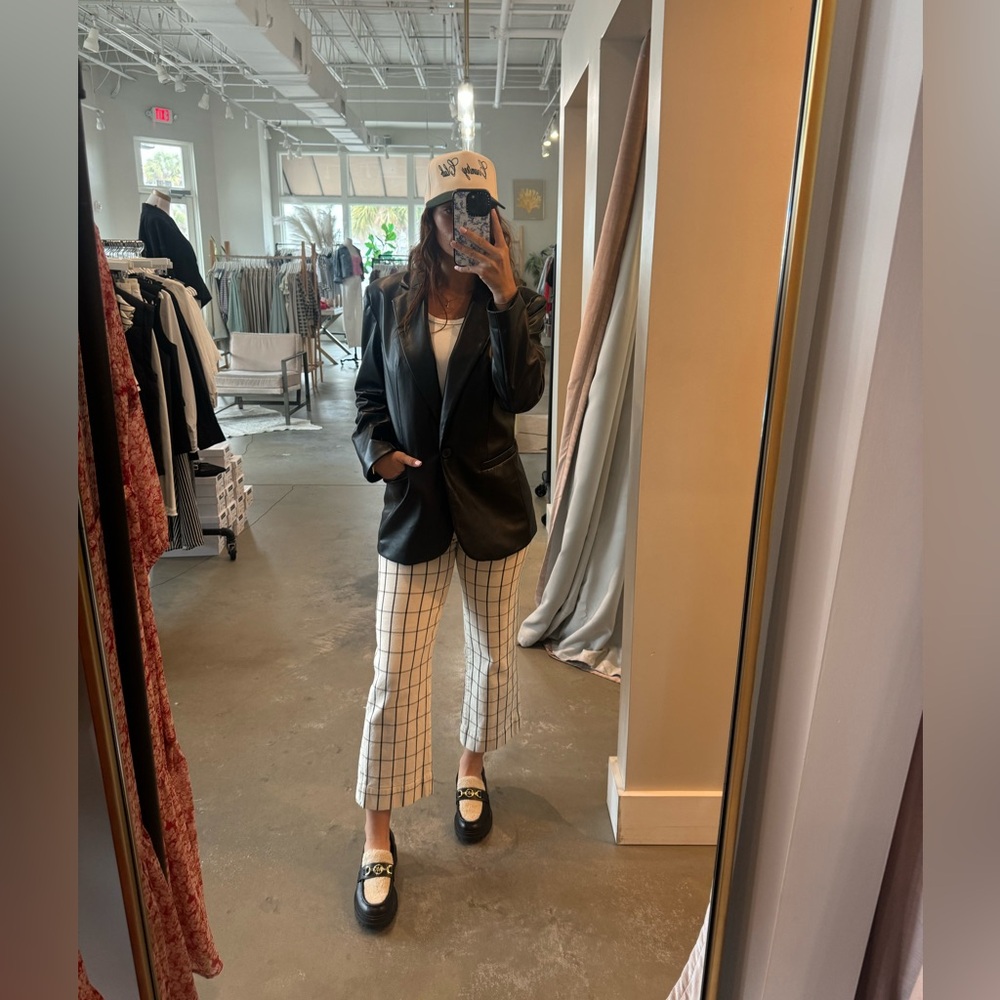 Leather blazer